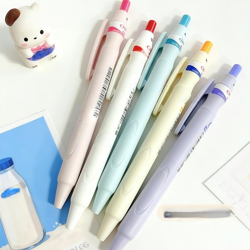 2/5Pcs 0.5Mm Large Capacity Fun Quick-Drying Pens Creative Milk Bottle Gel Pens Simple Cute And Stylish Black Pens