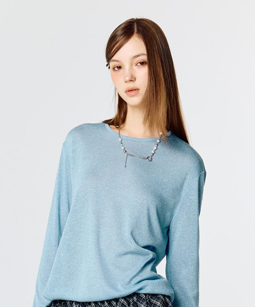 Latizen L15 Knit Sleeve Tee (Sky Blue)
