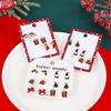 2026 New Christmas Three-piece Combination Earrings Set Wholesale, Creative Christmas Red and Green Bell Stud Earrings