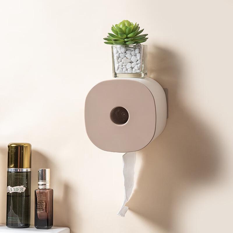 Wall-Mounted Punch-Free Round Tissue Box