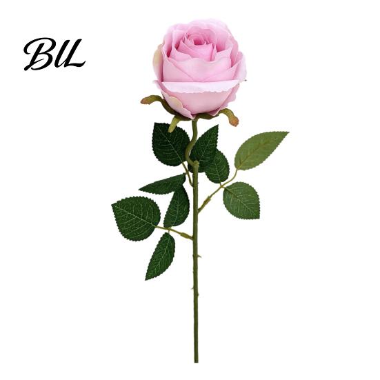 Long-lasting Artificial Blooms Rose Flower, Long Stem Fake Silk Roses for Flower Bouquet DIY Bridal Bouquet, Wedding Party Centerpiece, Home