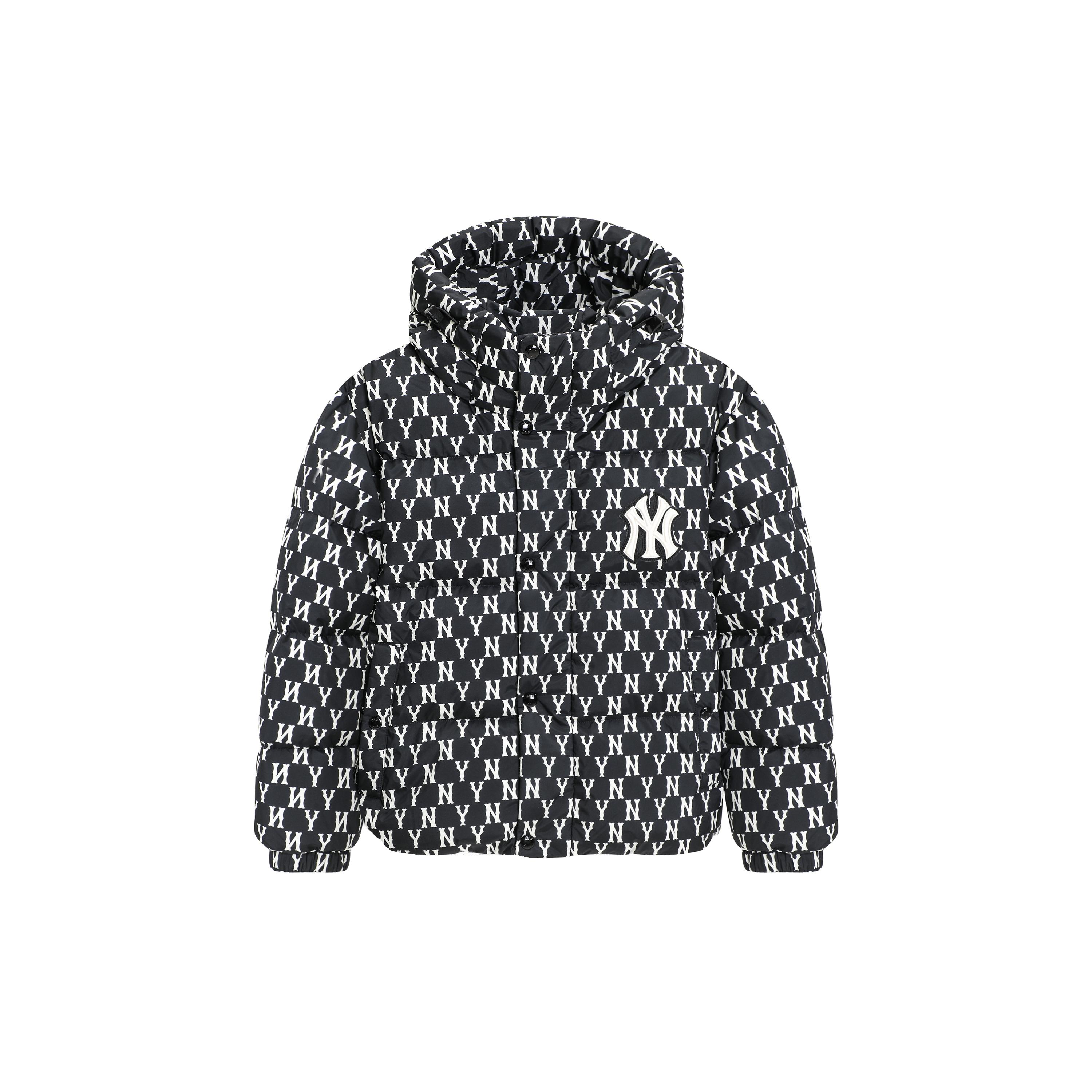 MLB Down Jackets Unisex Black Hooded Moderate Quilted Down Jacket 3ADJM0326-50BKS XS