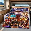 1 ks flanelová deka s potiskem DRAGON BALL, Vysoká kvalita, Pro všechna roční období, Domácí dekorace, Teplo a pohodlí, Perfektní jako vánoční dárky