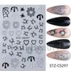 New Nail Art Stickers Halloween Cartoon Scar Pumpkin Bat Spider Web Adhesive Nail Sticker