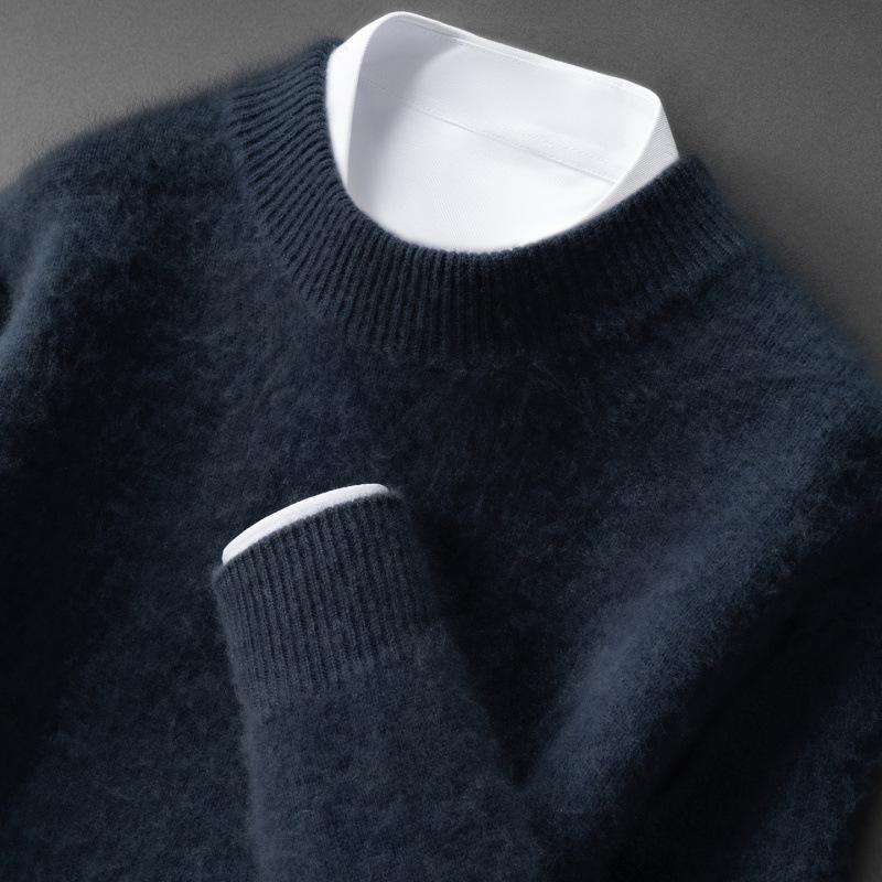 

Men s Fine Cashmere High Neck Sweater - Loose Fit, 2025 Autumn/Winter Knitwear, Wool Base Layer Small