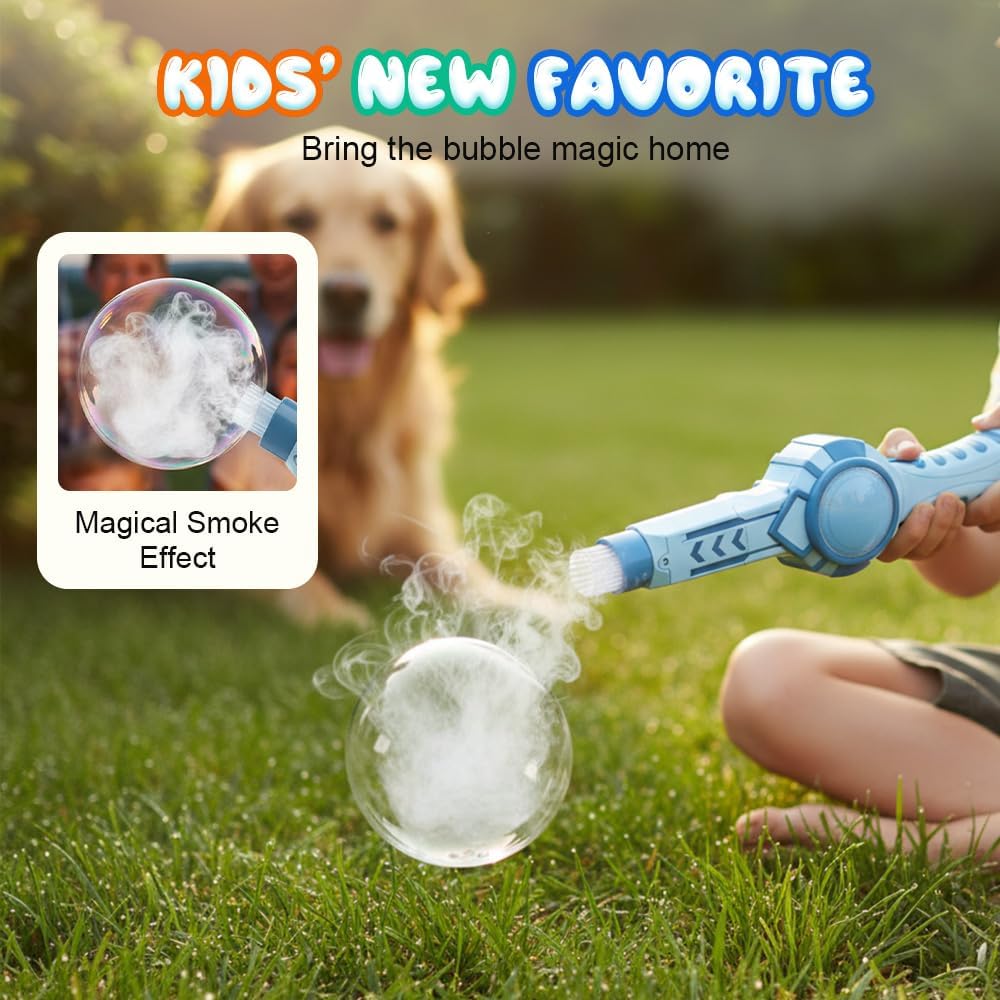 Magic Elastic Bubble Fog Wand Machine Portable Smog Bubble Maker Automatic Bubble Blower for Kids Party Favors