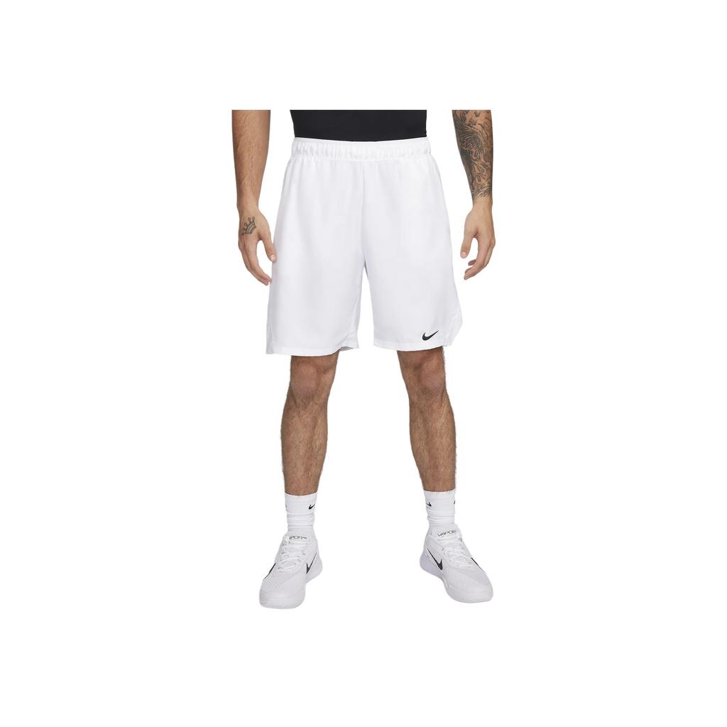 Nike Court Victory Solid Logo Elastic Waist Tennis Shorts Men shorts White FD5384-100