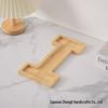 Bamboo Wood Letter Tray for Parties and Celebrations: Dessert, Deli, Fruit, or Dinner Plate