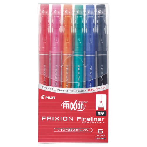 

PILOT Color Pen Frixion Fineliner 0.45mm 6 Color Set SFFL72F6C