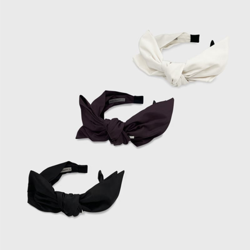 Jean Paul Clarisse Plum Unbalanced Ribbon Hairband JP-23-324HB