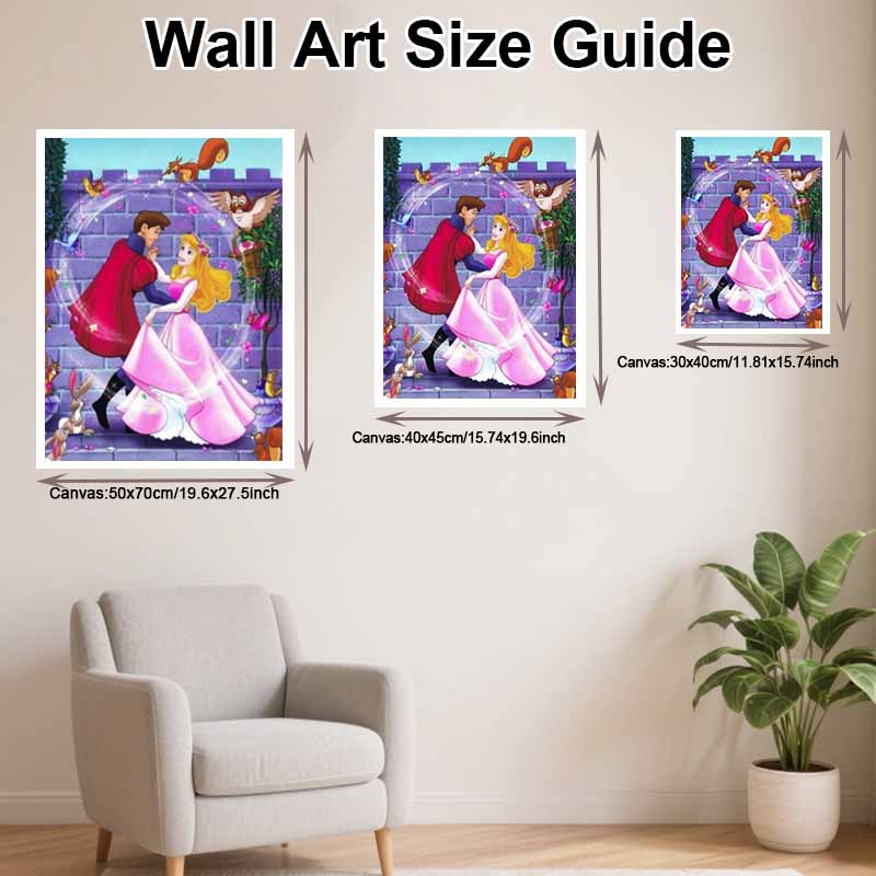 Disney Diamond Painting 5D Handmade DIY Aurora And Prince Charming Diamond Stickers Home Room Decorations Gifts
