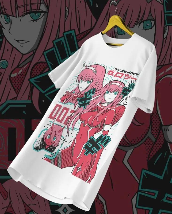 Zero Two Unisex T-Shirt,Anime Ästhetik Anime,Geschenk,Kawai Vaporwave,Zero Two