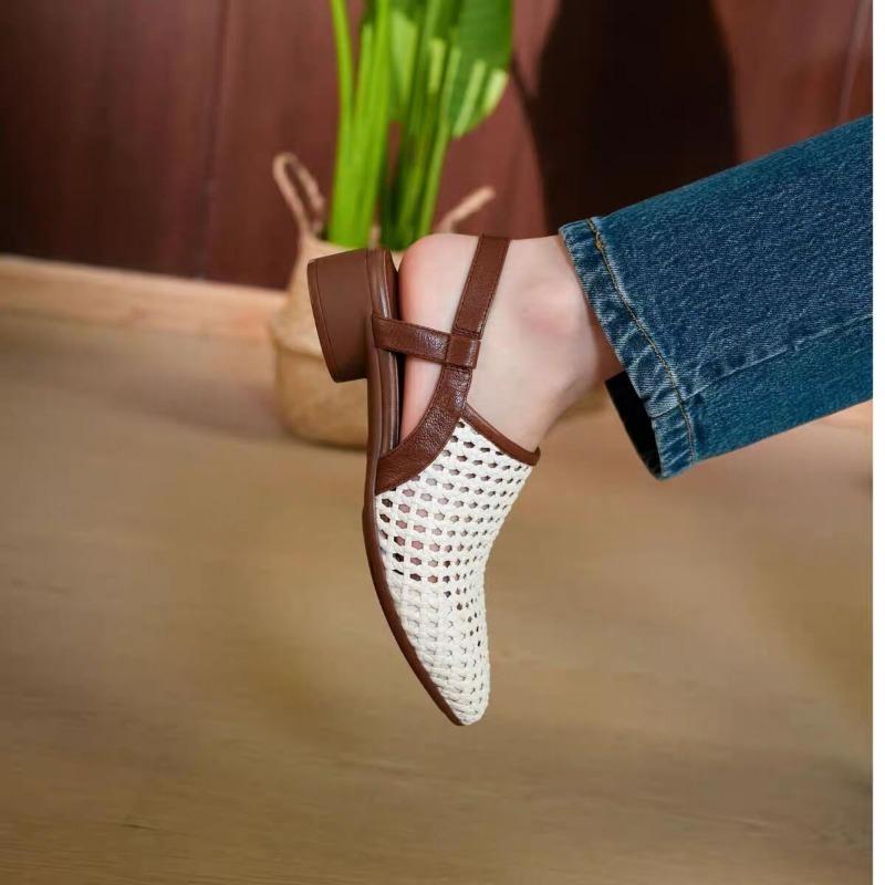 Fashion 2025 Fashion Ladies Shoes Closed Toe Women's Sandals New Color Matching Office and Career Hot Sale Best Seller High Heelszapatos