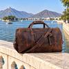 Borsa da viaggio in pelle pieno fiore/Borsa da viaggio in vera pelle monogrammata/Borsa da viaggio in pelle/Borsa da viaggio per uomo, regalo di Natale per lui/lei