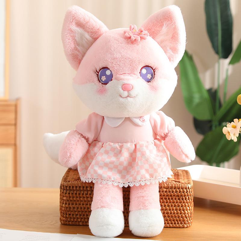 Cute Little Fox Plush Toy Doll Soft Cute Animal Throw Pillow Children Girl Bed Sleeping Doll Gift