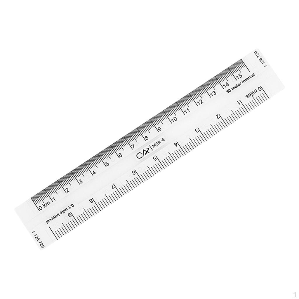 Acrylic Clear Ruler Accurate Educational 1:24000 Reading Portable Learning Maptool for Utm, Usng,