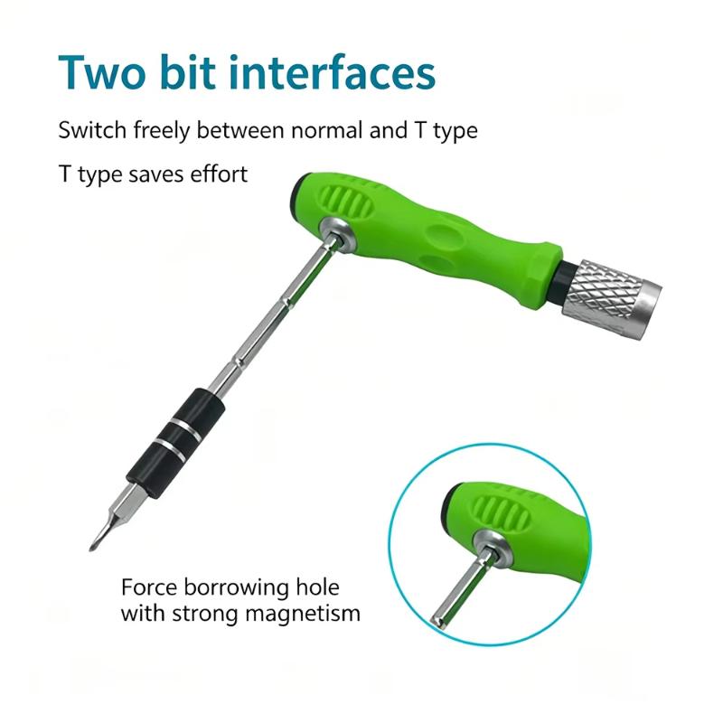 24/32 In 1 Precision Screwdriver Kit Magnetic Non Slip Green Handle for Home Office Daily Small Repair Needs