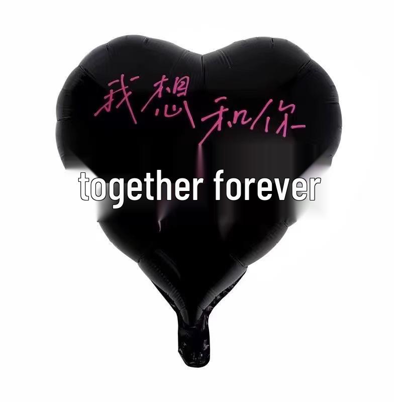 Qixi Valentine's Day Romantic Pink Heart & Star Balloons for Weddings & Birthdays
