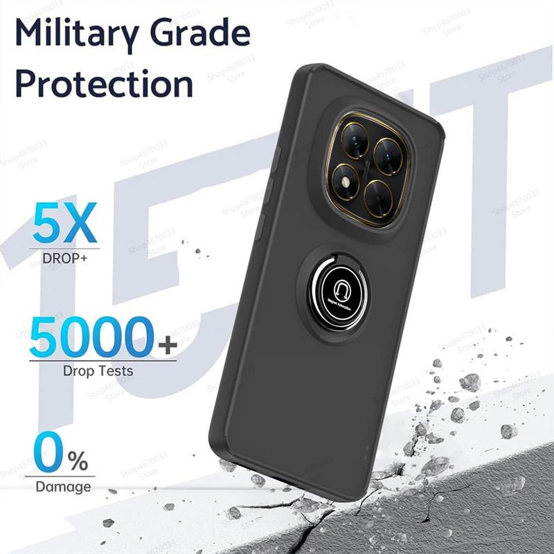 Magnetic Ring Holder Phone Case For POCO X7 M6 F6 X6 Pro X4 F4 GT X3 NFC Matte Armor Cover For POCO F5 X5 X4 M4 M3 X3 Pro F3