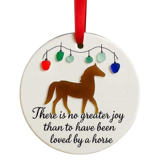 Sea Glass Art Animal Ornament Handmade Hanging Sea Glass Dog/Cat/Horse Ornament for Christmas Tree Coastal Home Decor Pet Memorial Gift for Pet Lovers