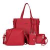 9 Colors Ladies Leather Bag Set 4Pcs Shoulder Bag Handbag Messenger Bag Set