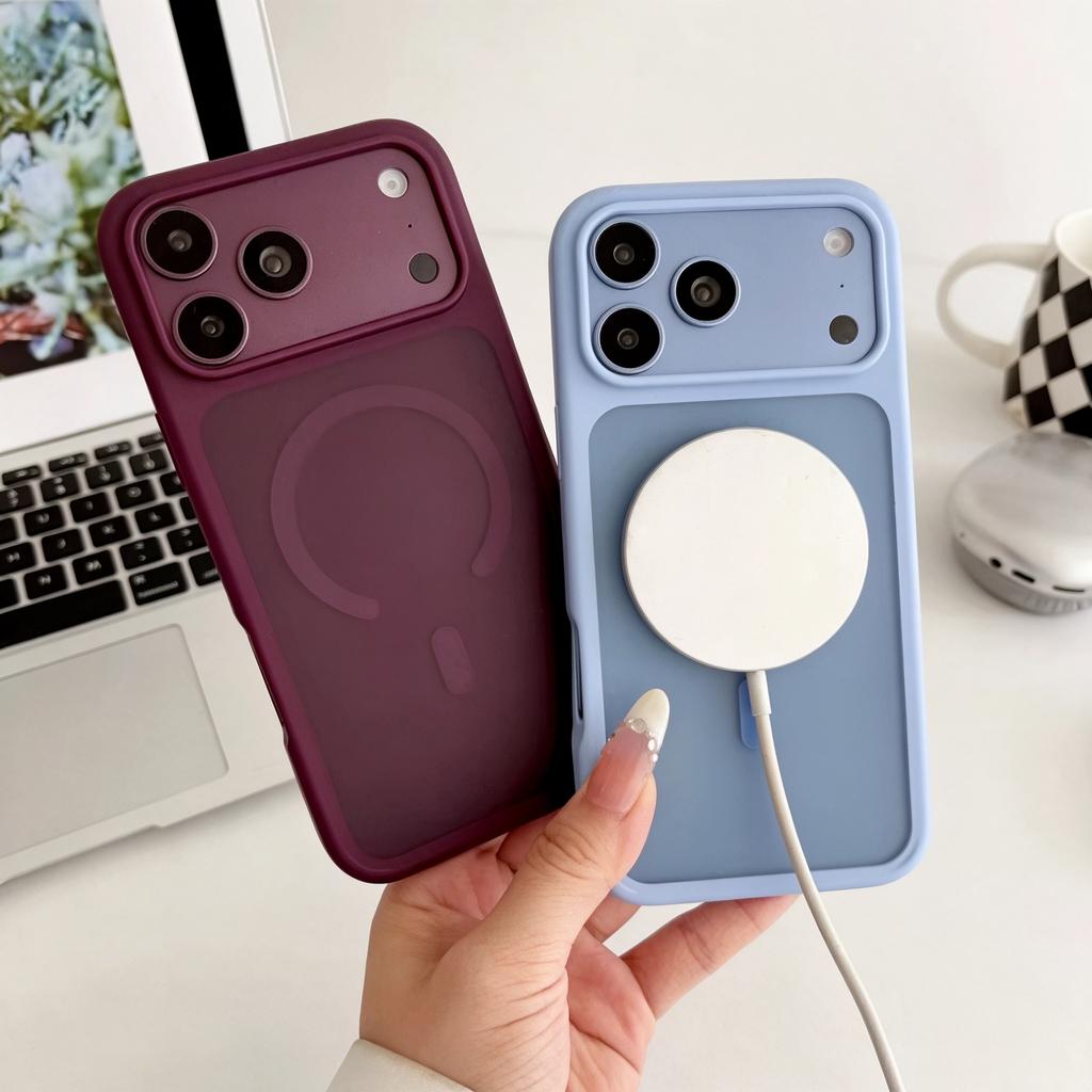 Luxury Matte Texture For Magsafe Magnetic Phone Case For iPhone 18 17 16 15 14 13 12 Pro Max Anti Fingerprint Shockproof Cover
