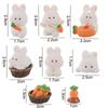 Cute Rabbit Micro Ornaments Resin Rabbit Toys Bunny Miniature Figurines  Office