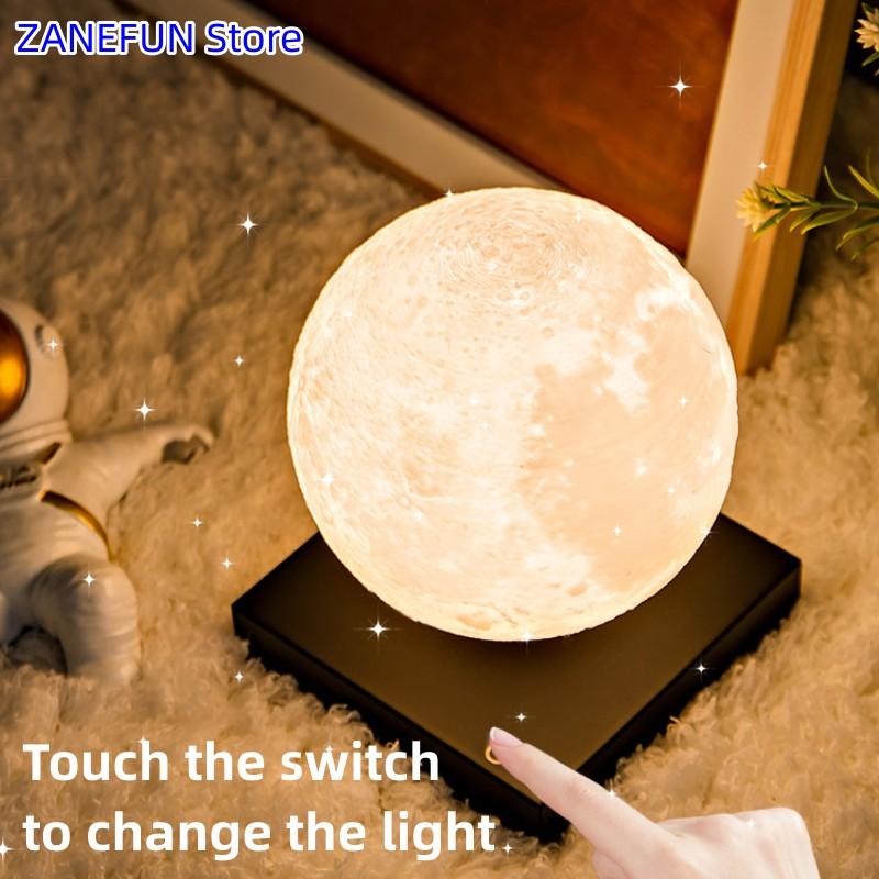 Magnetic Levitating 3D Printed Moon Lamp Globe Creative Office Bedroom Home Decoration Unique Gifts
