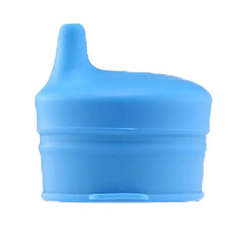 

Детские силиконовые крышки для поильников, красочные, эластичные, непротекаемые, крышка для чашки-непроливайки с отверстием для соломинки, крышка для бутылочки синий