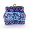 Bohemian Mini Coin Purse: 4-Inch Clip Bag for Cards, Ladies' Clutch