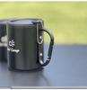 Outdoor Double-Layer Stainless Steel Camping Cup - Insulated Anti-Scald for Coffee, Tea, Wine, with Mountaineering Hook.