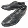 Van Lier Netherlands Leather Wingtip 29.5 Black Full Brogue Dress Shoes Business(USED)