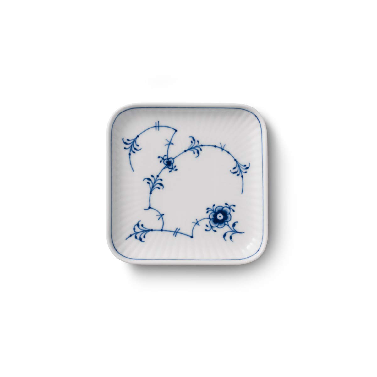 

[Официально импортировано] Royal Copenhagen Blue Fluted Plain Квадратное блюдо, 10 см, Свадебный подарок, 1026608