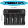 4Slots USB Fast Charging AA 3A C D Battery Charger for Ni Rechargeable Batteries Featuring Independent Slot