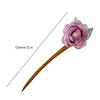 Hair Stick 3D Mesh Yarn Rose Flower Decor Bun Hair Stick Easy To Wear Hair Organizer Clip Hair Styling