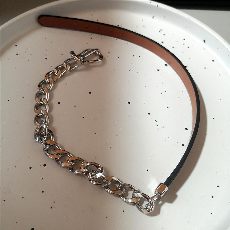 Punk Y2K Vintage Charme Grunge Anhänger PU Leder Sexy Choker Halsketten Für Frauen Spice Girls Goth Schmuck Zubehör Geschenk