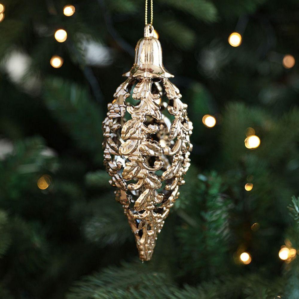 Elk Christmas Gold Plating Hanging Pendant Plastic Christmas Tree Ornaments  Christmas Party