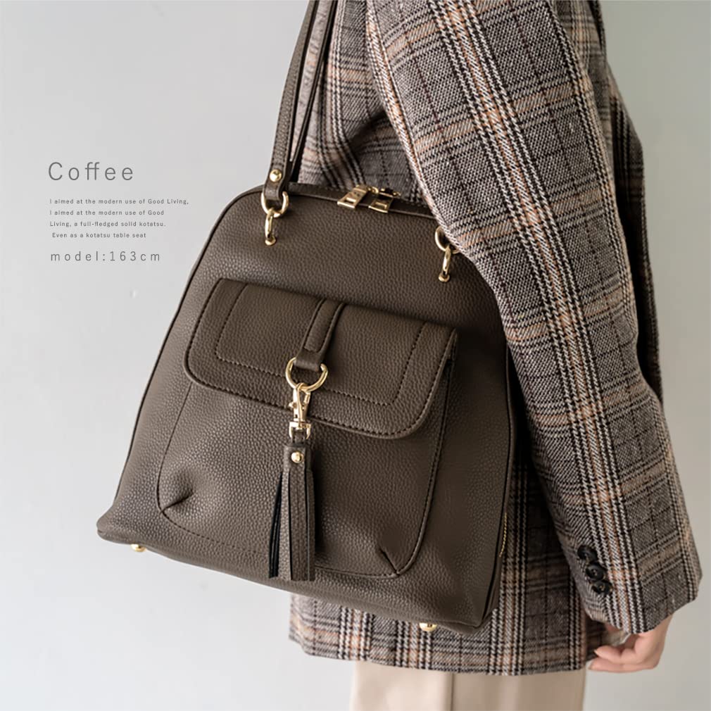 Gratante Cross Shoulder Mini Backpack for Women [Gratante] 2-way Abb-g0026 (Coffee)
