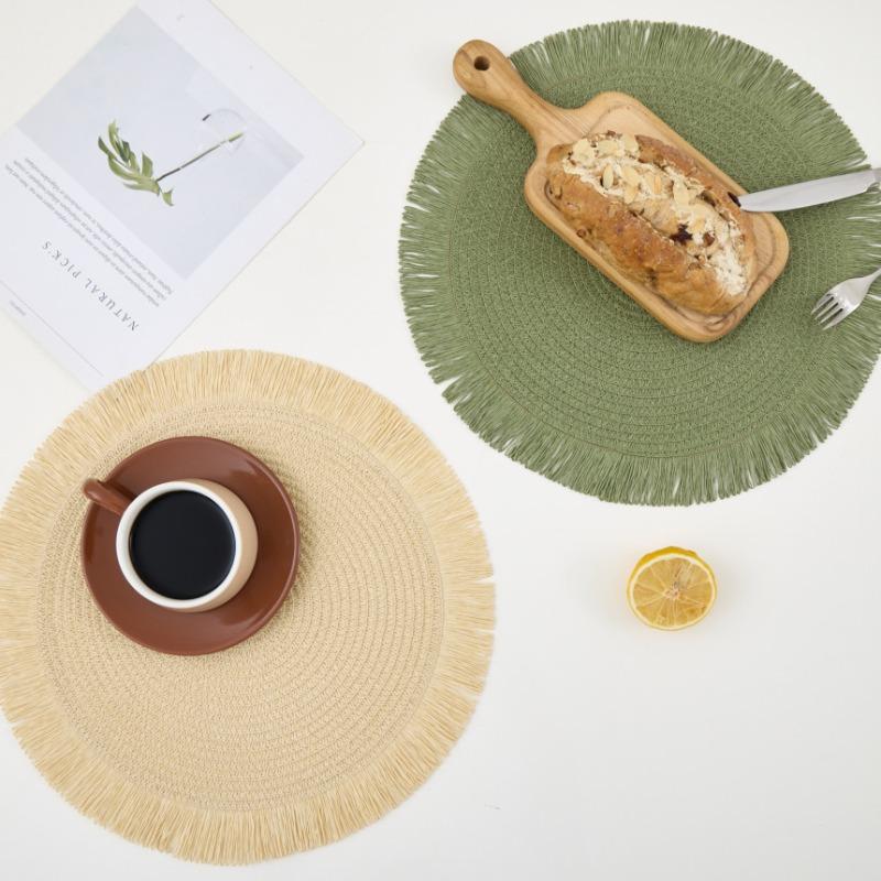 6pcs Placemats, Easy Fashion Table Mats, Coffee Machine Pads, Non-Slip Heat-Resistant Table Mats, For Weddings Birthdays Picnics
