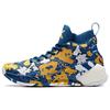 KT4 Thompson, Warriors Home Non Slip Lightweight High Top Performance Basketball Shoes Men's Blue Yellow 11911101-15