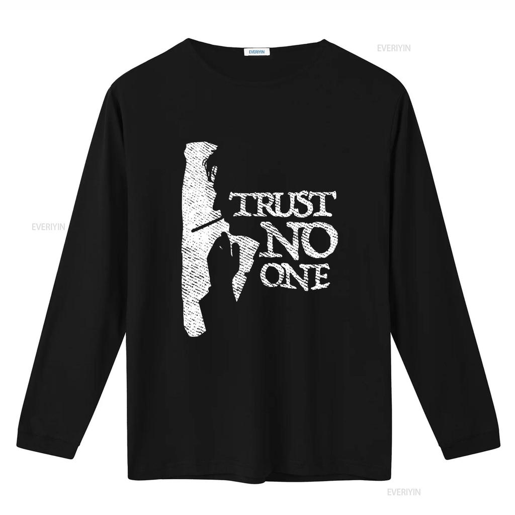 TRUST NO ONE T shirt X files Inspired Smoking Man Design Cool for Men vintage Washed Slightly Soft Stylish