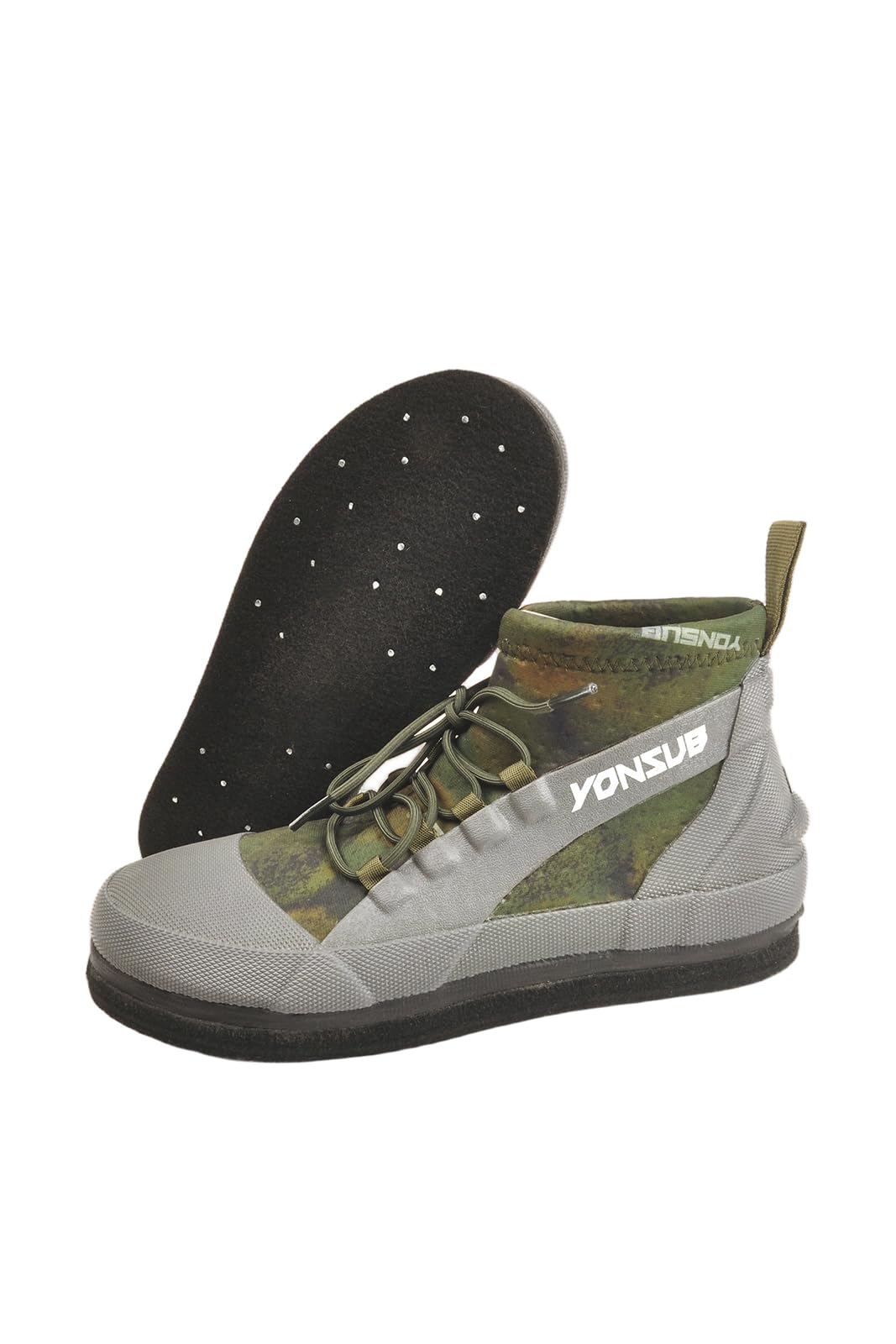 

Wading Shoes MORGEN SKY, Рыболовные сапоги, Войлочные шипы, Со шнурками, Нескользящие, Водоотталкивающие, Дышащие, для скалистой рыбалки, горных ручьев и Ou