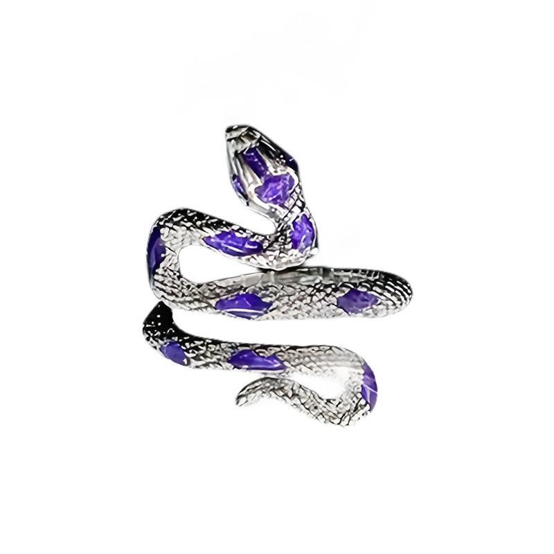 Original Snake-Shaped Retro Ring, Female Tide Niche Designer, High Sense Cold Wind Index Finger Ring, Open Ring.
