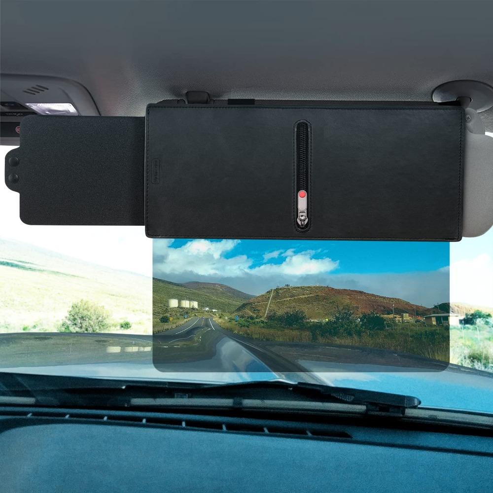 

PC Car Sun Visor Extender Anti-glare Sun Blocker UV Rays Blocker Car Window Sunshade with Zipper Slider Cars Accessories