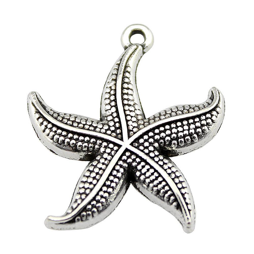 Starfish Charms Multi Color Metal Pendants For Beach Themed DIY Jewelry Accessories