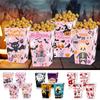 4pcs Pink Halloween Popcorn Box Paper Pumpkin Gift Packing Box  Kids