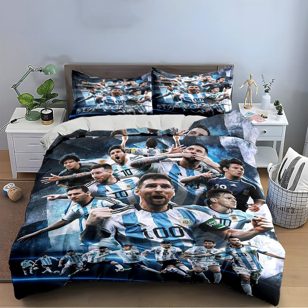 Soccer Star Bedding Set Bedding Set (1 Duvet Cover, 2 Pillowcases, Duvet Not Included)