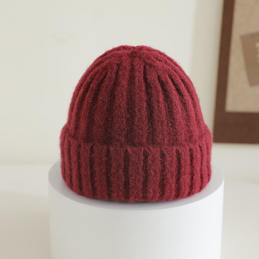 Winter Hats For Children Girls Boys Kids Knitted Beanie Candy Color Solid Striped Keep Warm Korean Style Casual Bonnet Caps New