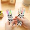 10 pz 0.38mm Penne Gel Impugnatura Comoda Portatile Inchiostro Uniforme Creativo Scrittura Liscia Multicolor Design Della Mucca Firma Penne Forniture Per Ufficio