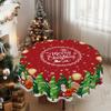 1 Piece Of Christmas Round And Rectangular Tablecloth, Various Sizes, Santa Claus Gift Box Print Pattern Red Tablecloth, Suitable For Daily Use In Hom